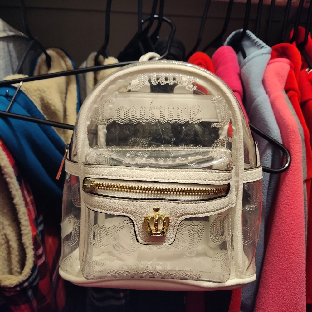 Juicy Couture Clear White Mini Backpack
